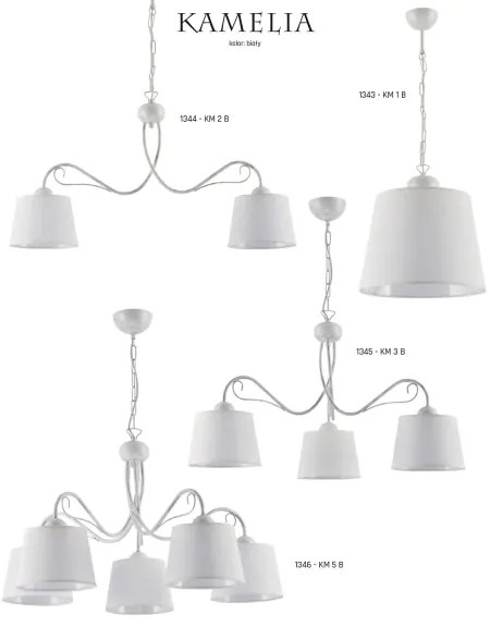 Jupiter 1344 - KM 2 B - Csillár láncon KAMELIA 2xE27/60W/230V