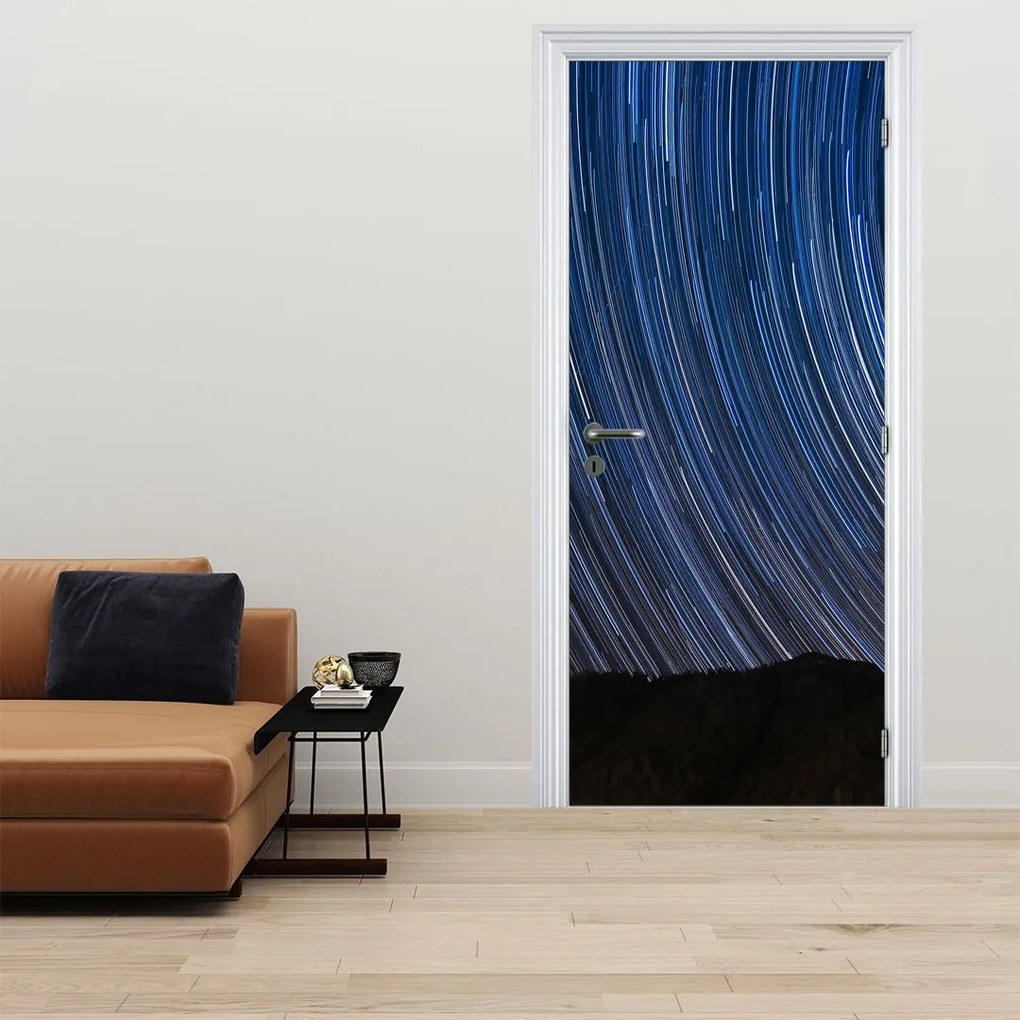 Fotótapéta ajtóra - Éjszakai csillagok és égbolt (95x205cm)