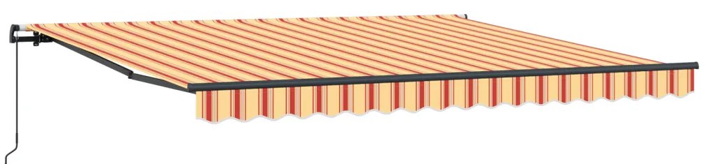 Manuális Behúzható Napernyő Sárga és Narancs 400x300 cm