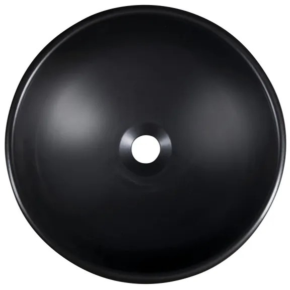 Sapho - PRIORI pult fölé helyezhető mosdó, átmérő 41 cm, fekete/fehér