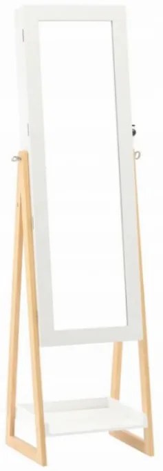 Brandy 01 Ékszerszekrény Tükörrel + Polcokkal 5773 Fehér N