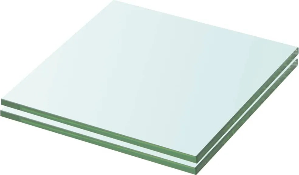 vidaXL 2 db átlátszó üveg paneles polc 20 x 15 cm