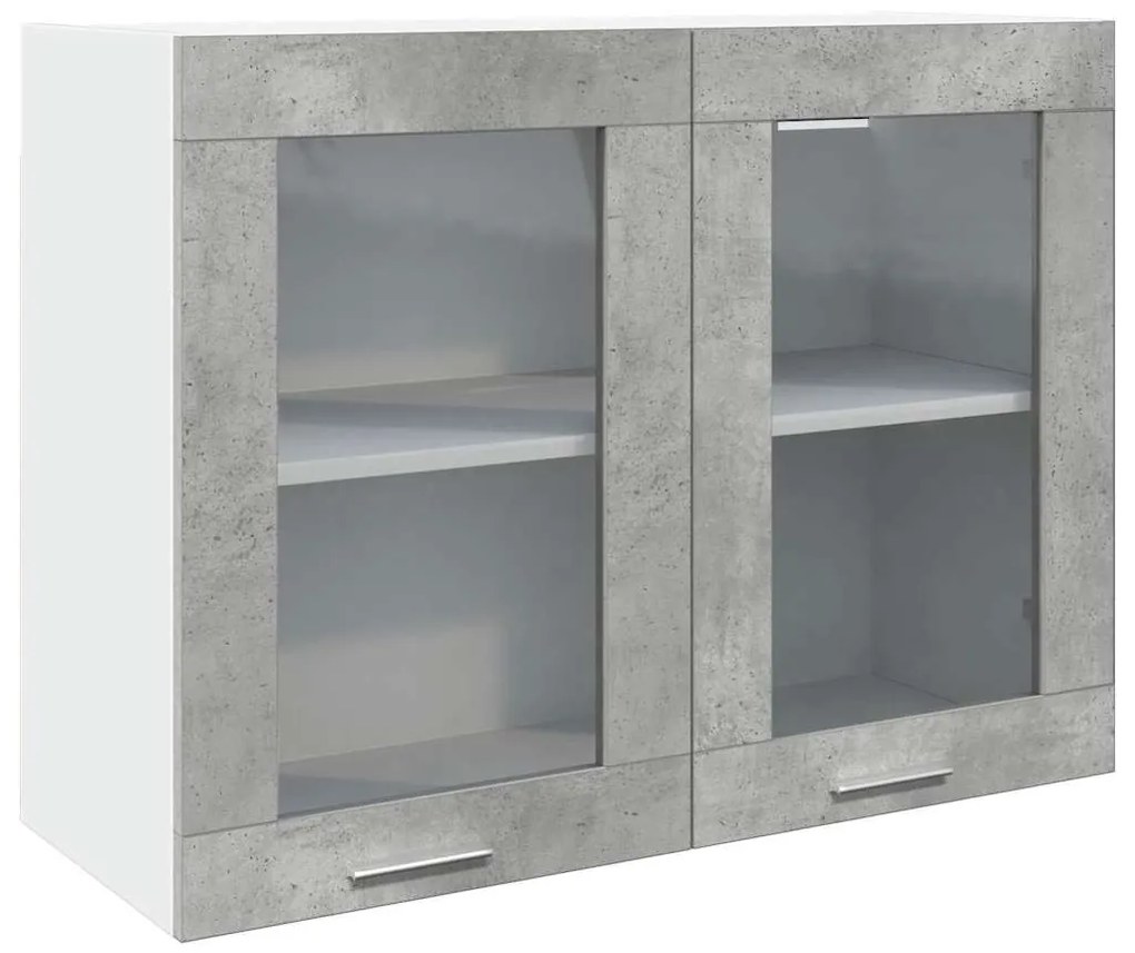 “Lyon” 7 részes betonszürke szerelt fa konyhaszekrény szett