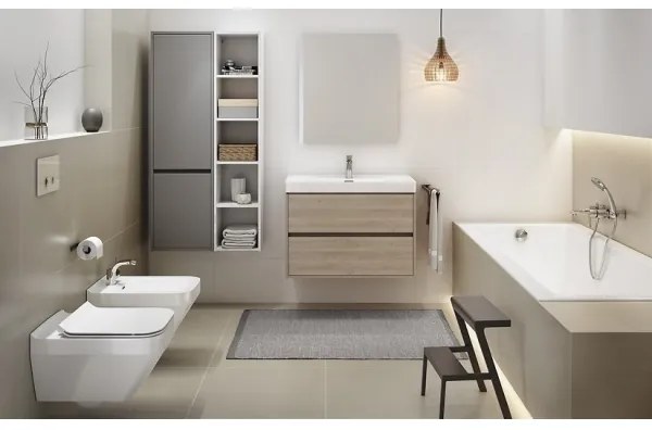 Cersanit S924-008 - CREA mosdó alatti fürdőszobaszekrény 59,4x44,7 cm, tölgy