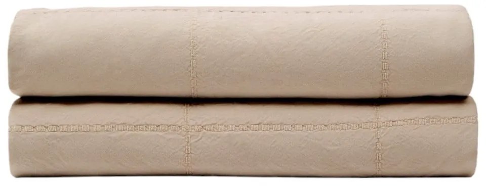 Világosbarna pamut steppelt ágytakaró 240x260 cm Isor – Kave Home