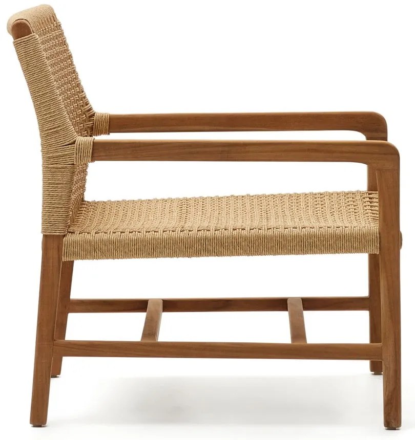 Natúr színű tömörfa kerti fotel Sabolla – Kave Home