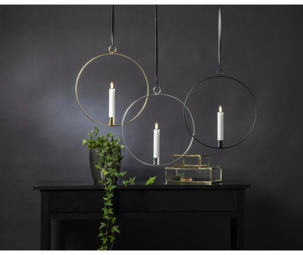 Ezüstszínű fénydekoráció Flamme Ring – Star Trading