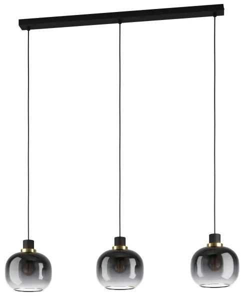 Eglo 99617 - Csillár zsinóron OILELLA 3xE27/40W/230V szürke