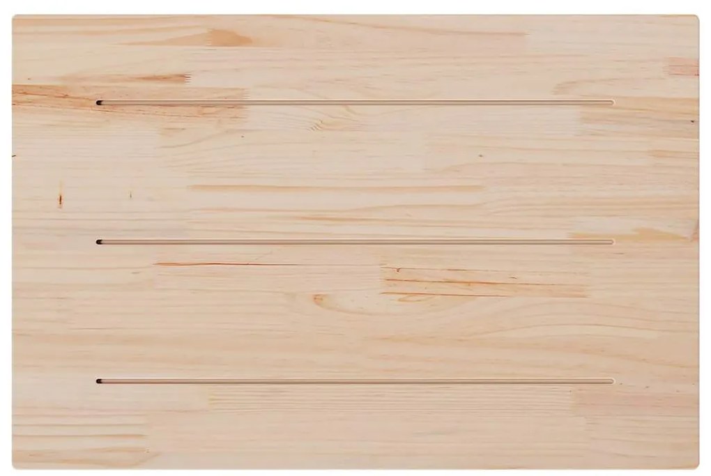 3 db tömör fenyőfa téglalap alakú asztallap 80 x 53 x 2,5 cm