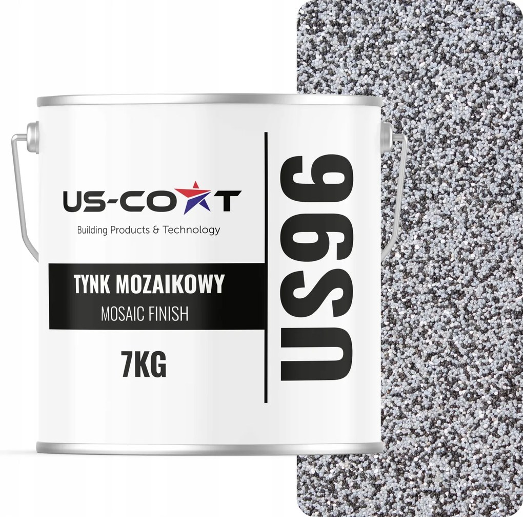 Mozaik Vakolat Mozaik 7KG Szürke M33 Dekoratív Műgyanta Homlokzat Prémium