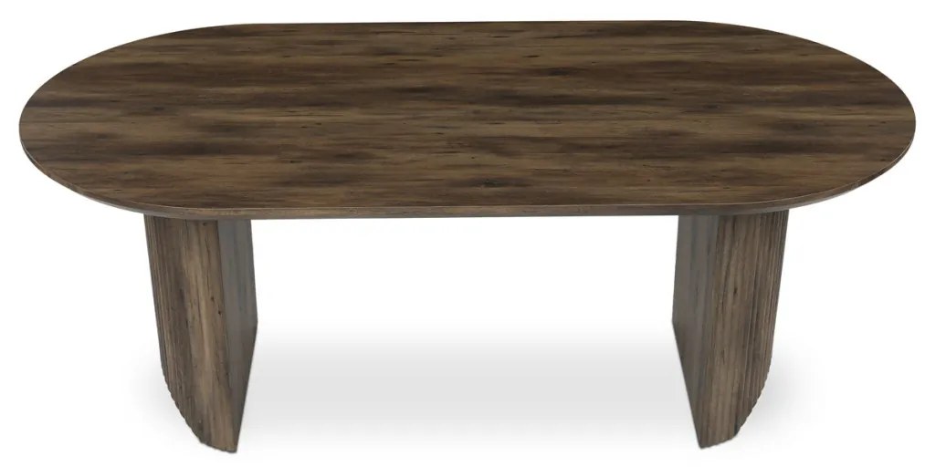 Masă de sufragerie, 200x100x77 cm, placă MDF, culoare 3D nuc