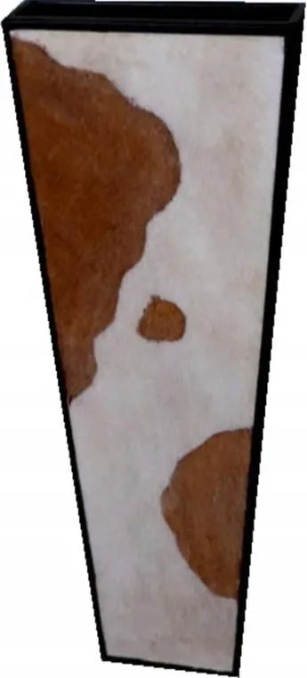 Trapéz váza borjúszőr utánzattal fehér-barna 51x23 cm Dekoráció