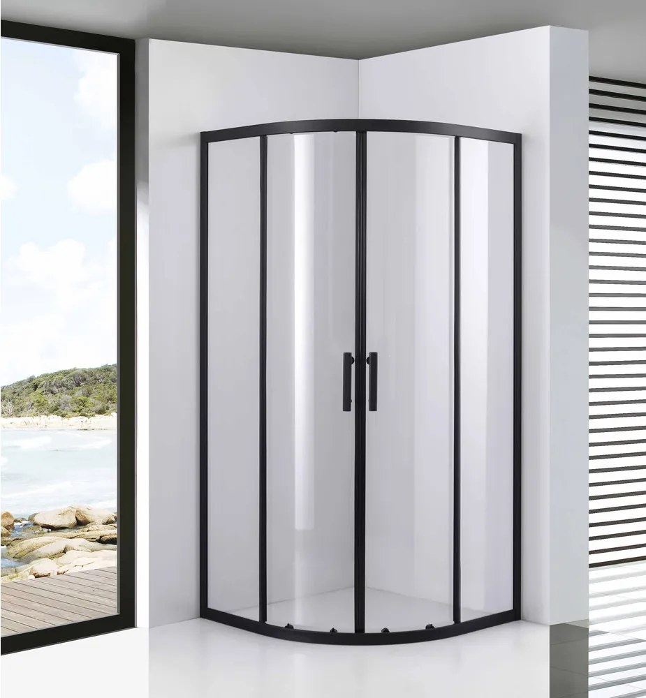 Avignon || 6mm Black íves zuhanykabin 70*70 190cm