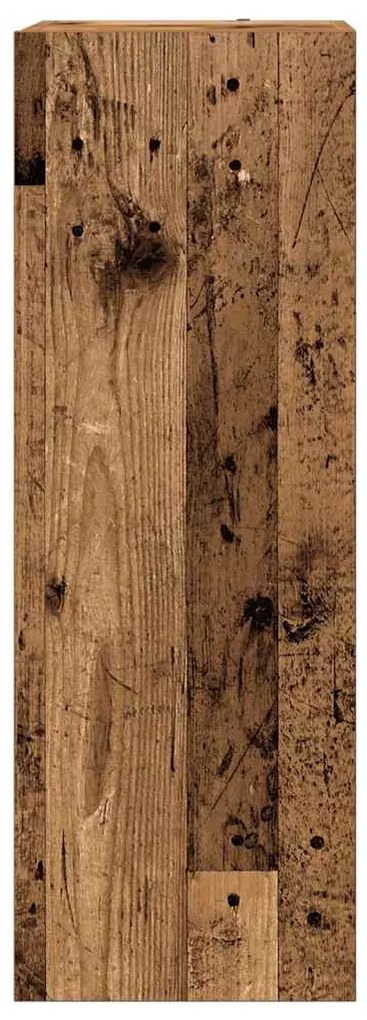 2 db antik fa színű szerelt fa TV-szekrény 30,5 x 30 x 90 cm