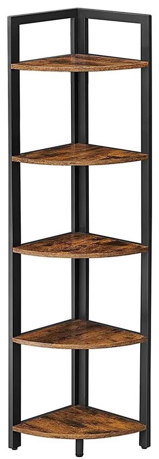 NAVARO könyvszekrény barna/fekete