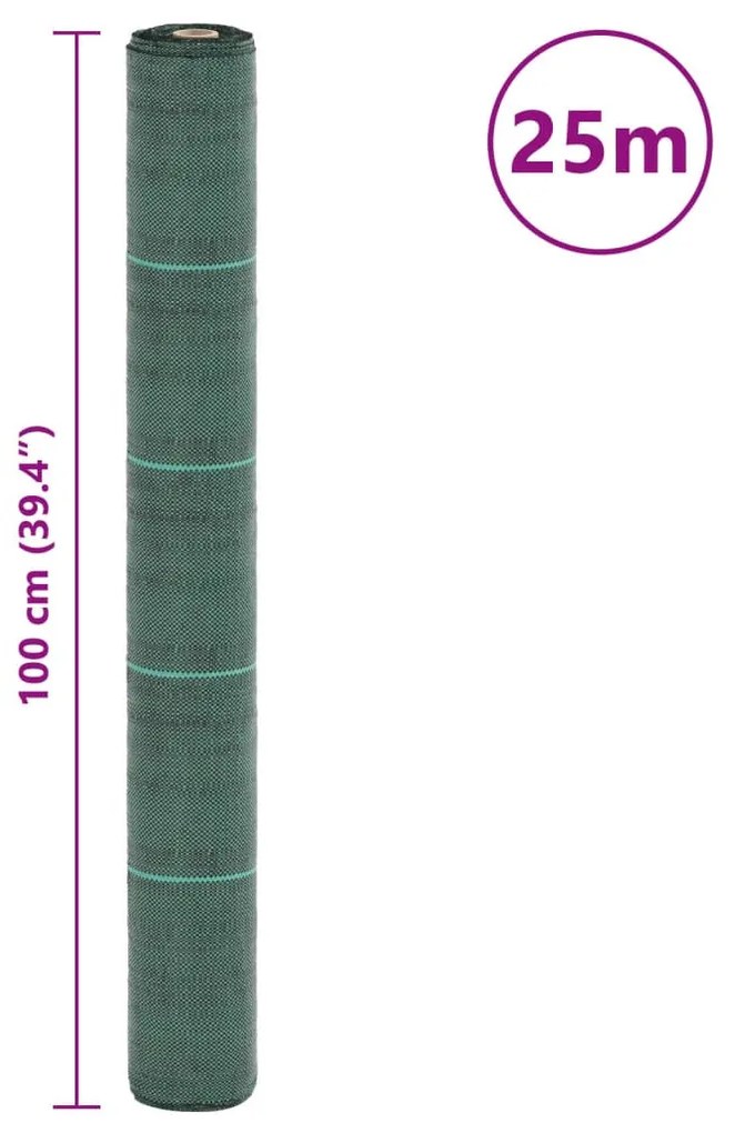zöld PP talajtakaró membrán 1x25 m