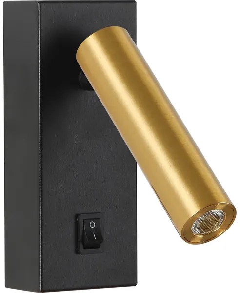 Brilagi - LED Fali spotlámpa MAYA LED/3W/230V 4000K fekete/arany