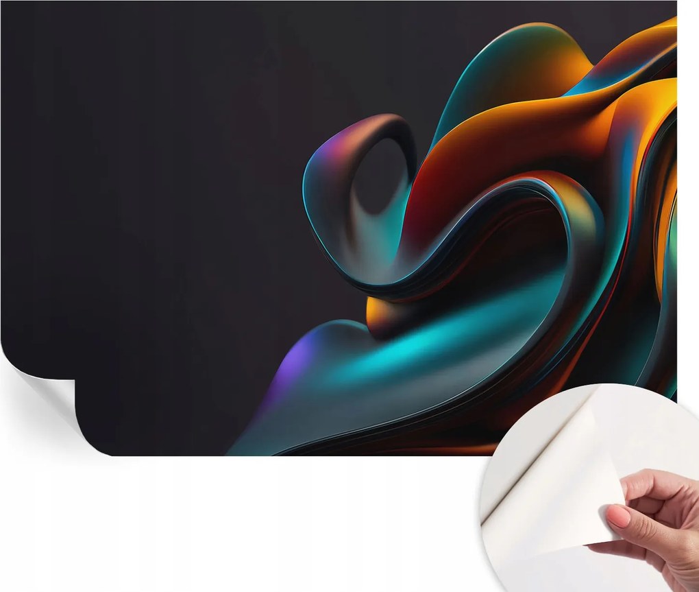 Dekoratív öntapadós fotótapéta Hálószobába Színes örvény 104x70 cm