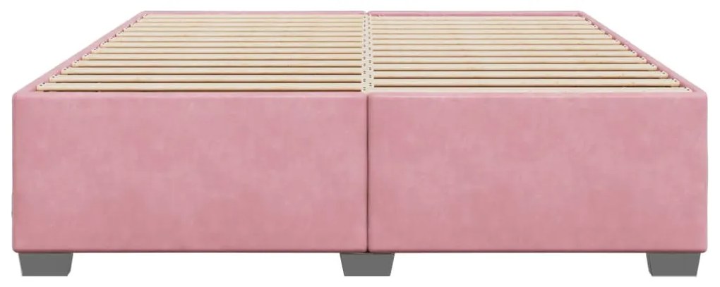 rózsaszín bársony ágykeret 200x200 cm