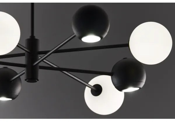Jupiter 1998 - Csillár rúdon MOKA 4xGU10/10W/230V + 4xG9/10W/230V fekete/fehér