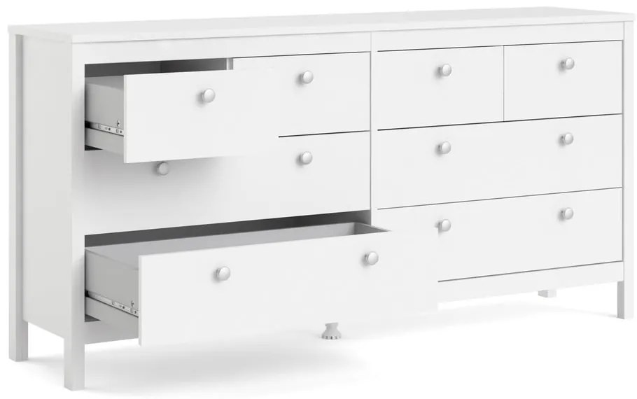 Fehér alacsony komód 159x80 cm Madrid – Tvilum