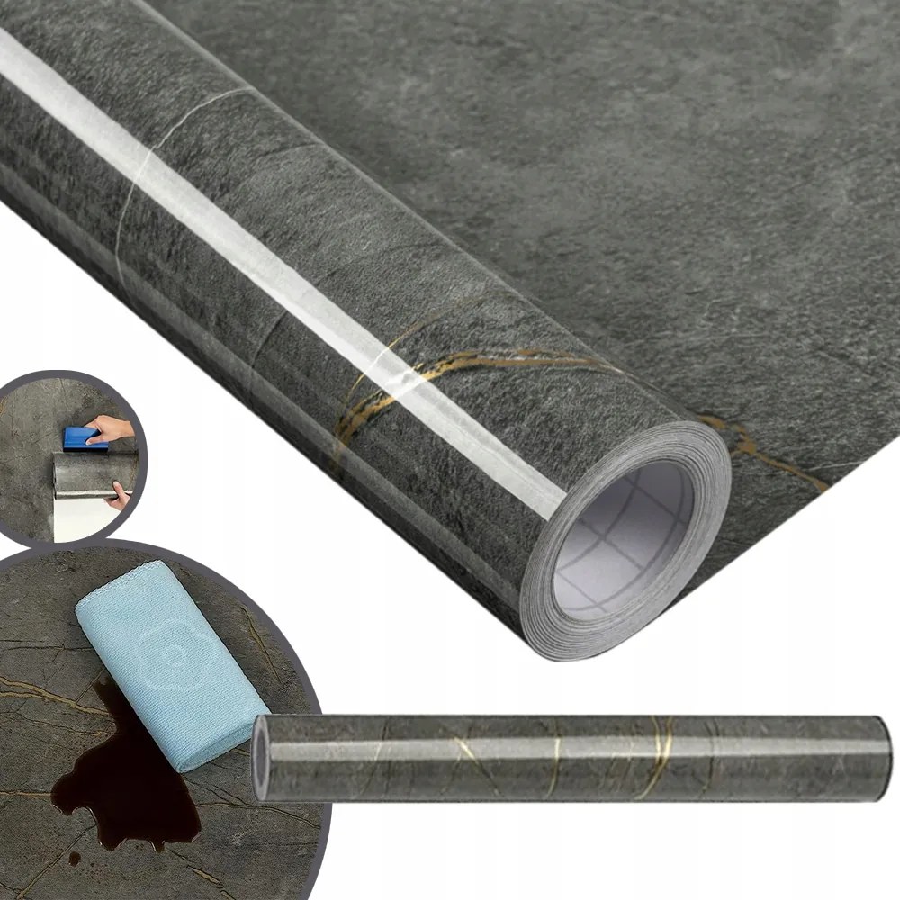 Öntapadós tapéta Márvány, Víz- és Olajálló, 60 x 500 cm