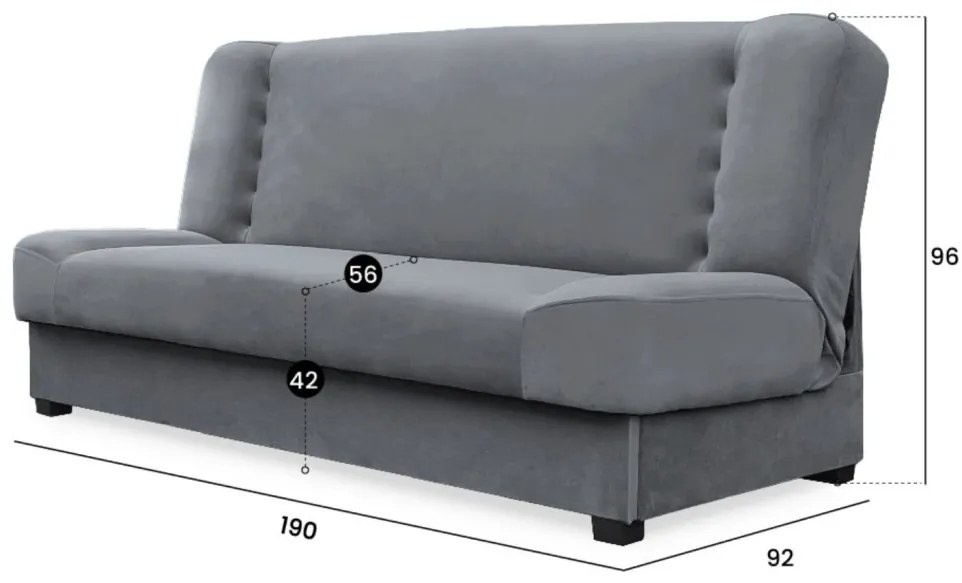 Zestaw 2x Sofa PIANO Szara