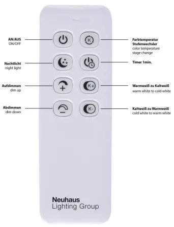 Leuchten Direkt 14017-55 - LED Dimmelhető lámpa IVEN 2xLED/20W/230V + távirányító