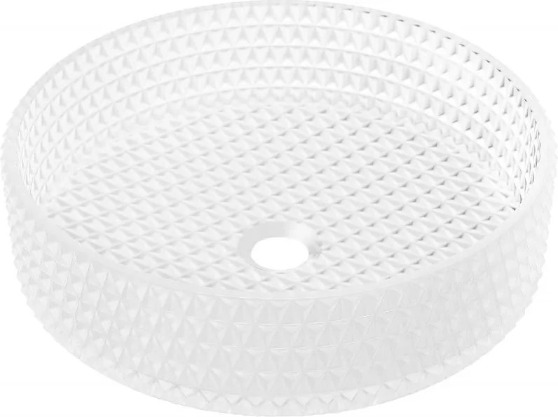 Mexen Aura üveg mosdókagyló, 39 x 39 cm, matt üveg - 24013930