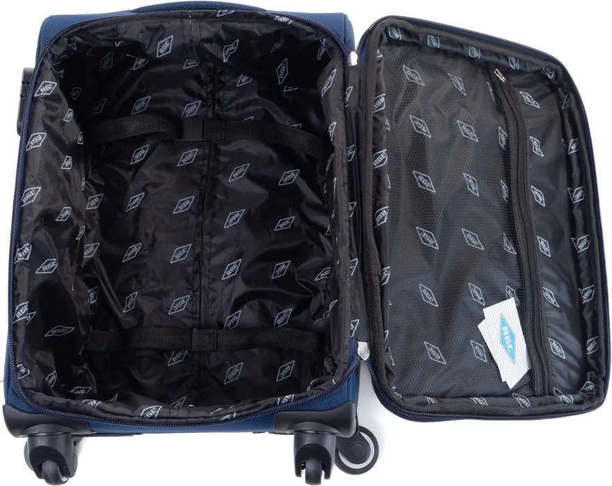 Sötétkék szövet utazóbőrönd „Practical” - M méret