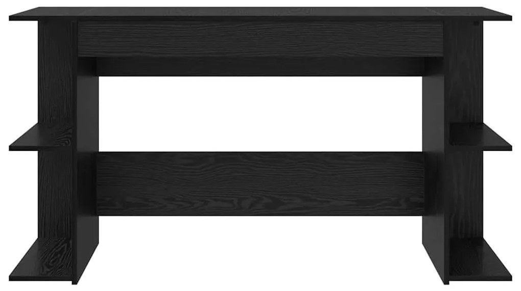 Asztal polcokkal Egyéb Musta tammi 140 x 50 x 75 cm Faanyag
