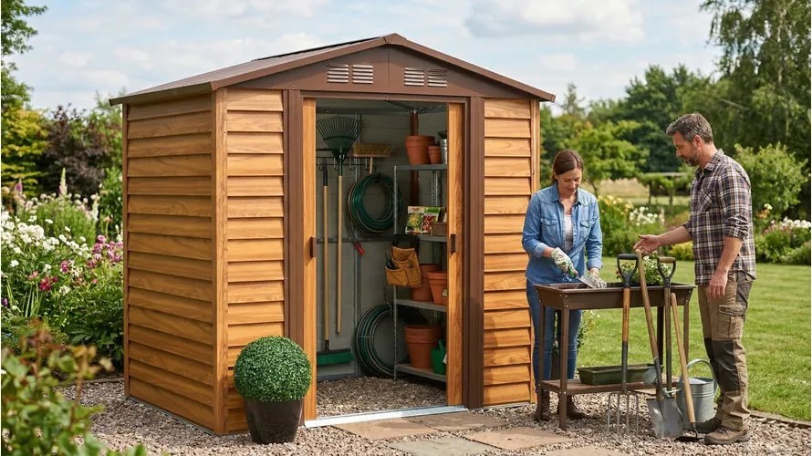 fém kerti ház LANITPLAST MAXTORE WOOD 65 LG2300