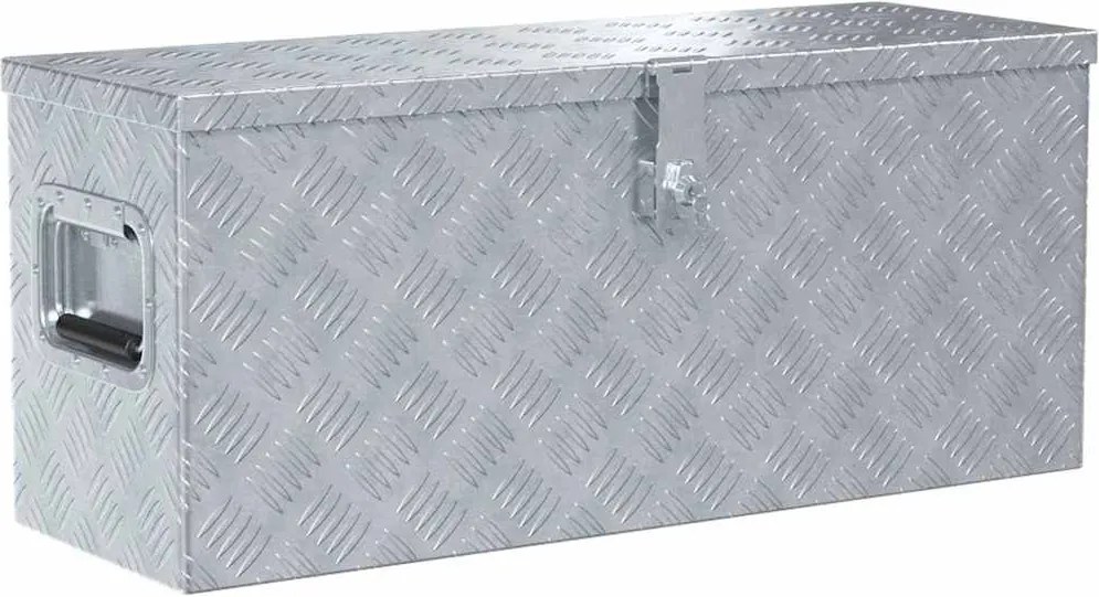 vidaXL ezüstszínű alumíniumdoboz 76,5 x 26,5 x 33 cm