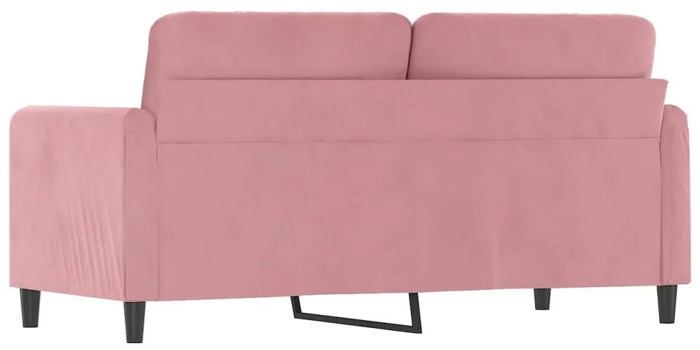 vidaXL kétszemélyes rózsaszín bársony kanapé 140 cm
