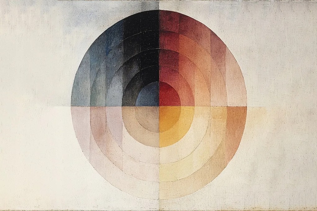 Vászonkép Canvas Grafika Absztrakt Bauhaus Kör Geometria 60x40