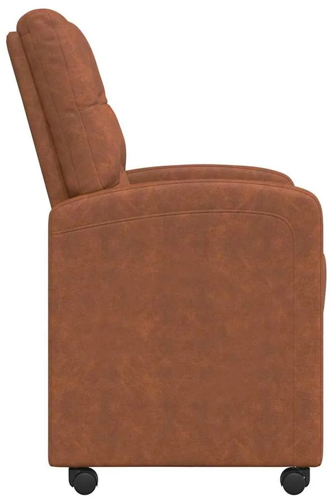 Kerekes Étkező Székek 2 pcs Barna 58 x 67 x 97 cm Műbőr