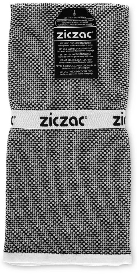 Konyharuha szett 3 db-os 50x76 cm Duo Leno – ZicZac