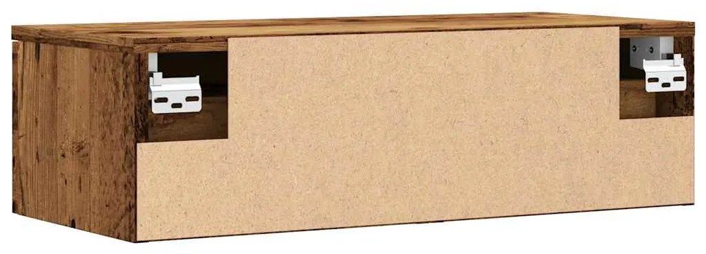antik fa színű szerelt fa faliszekrény 68 x 30 x 20 cm
