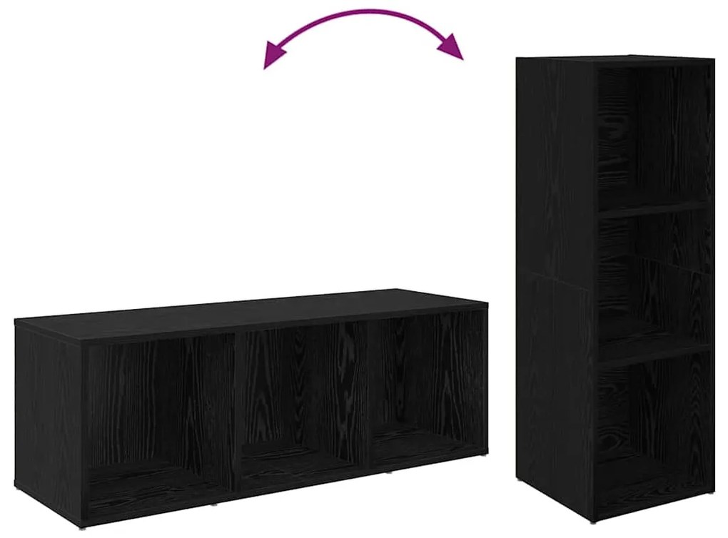 TV szekrény garnitúra 2 pcs Musta tammi 107 x 35 x 37 cm