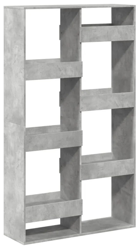 betonszürke szerelt fa könyvespolc 100 x 33 x 175 cm