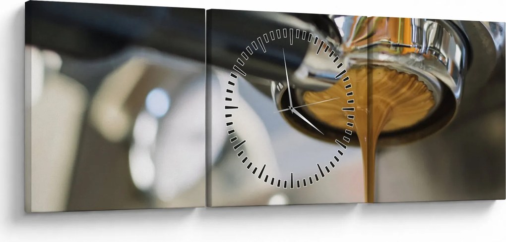 Kép - espresso (órával) (90x30 cm)