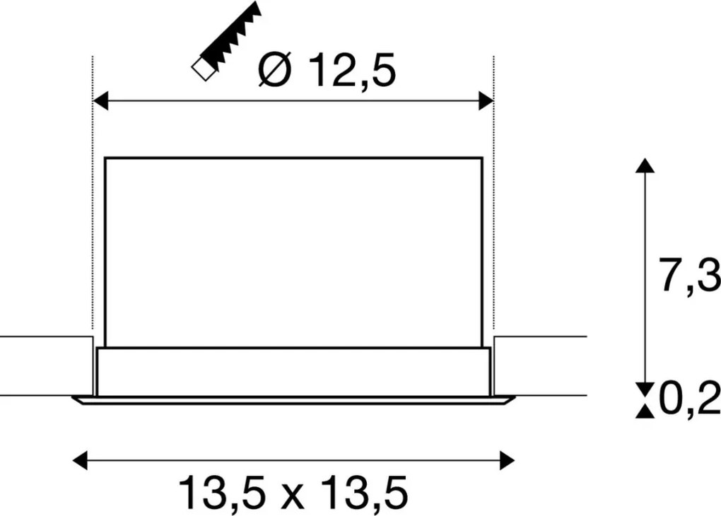 SLV VERLUX 112692 Beépíthető spotlámpa 1x22W/LED 3000K 1800LM IP20