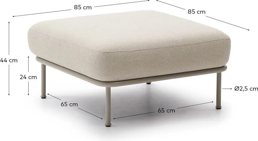 Bézs buklé lábtartó Aurum – Kave Home