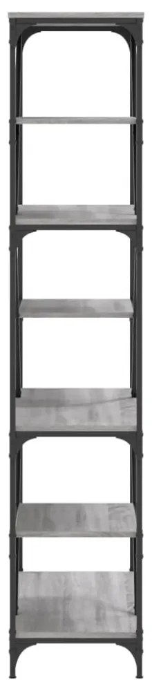 szürke sonoma szerelt fa és acél könyvespolc 91x36x176 cm