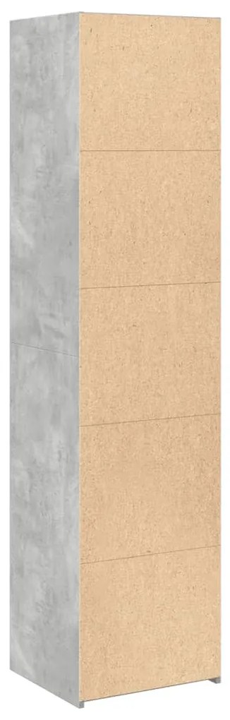 betonszürke szerelt fa magasszekrény 45 x 41 x 185