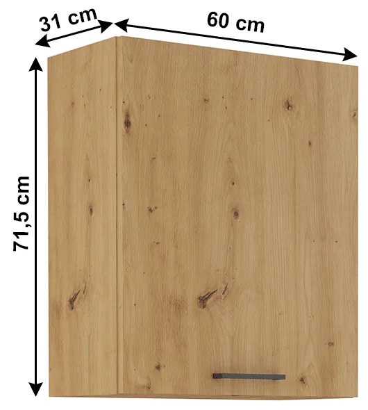 Felső konyhaszekrény Meriel 60 G-72 1F (artisan tölgy). 1033983