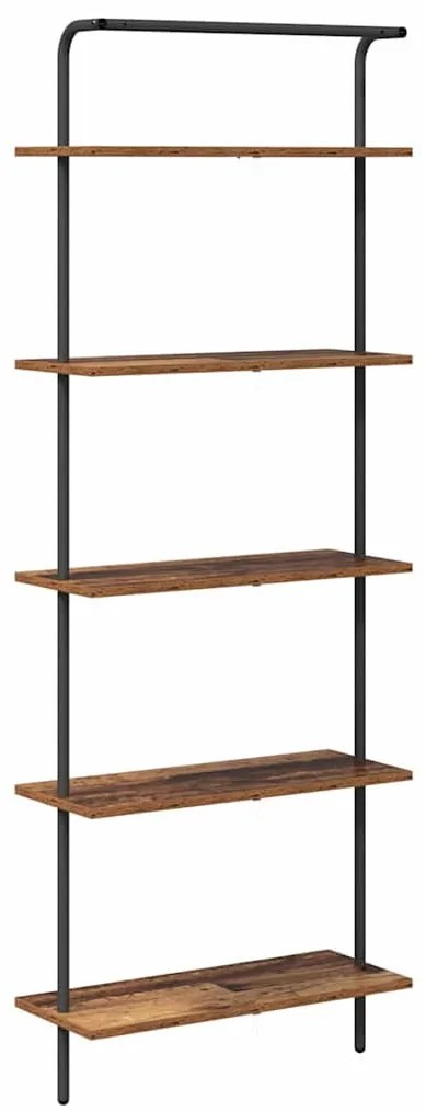 Könyvespolc Régi fa 60 x 24 x 168 cm Faanyag