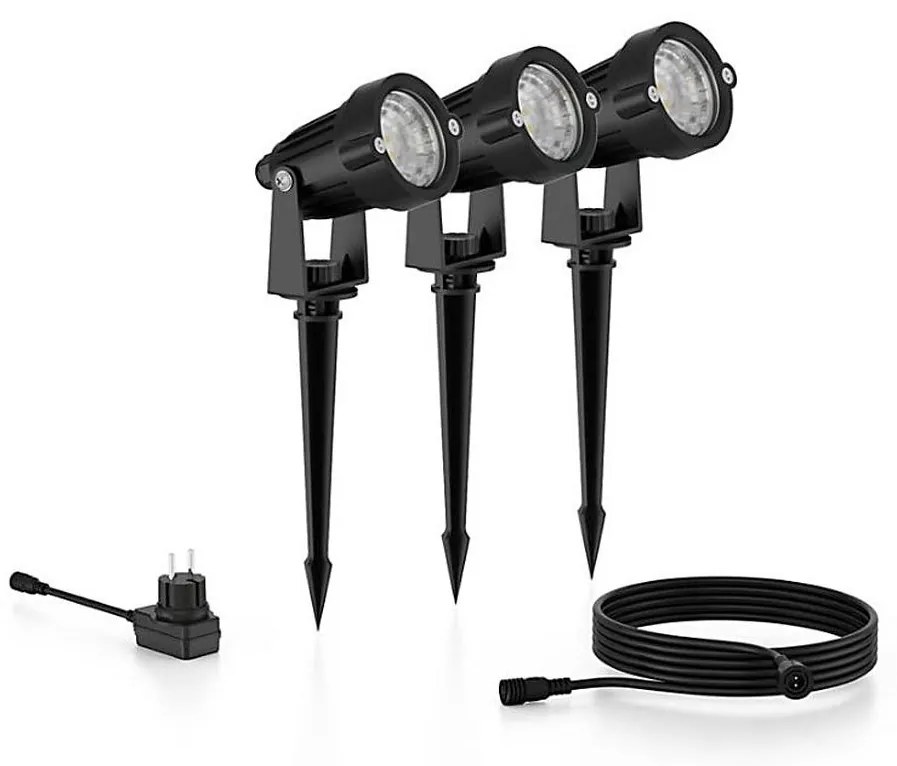 Philips - 3x CASPER LED kültéri spotlámpa 1,5W 24° 230V IP44 készlet