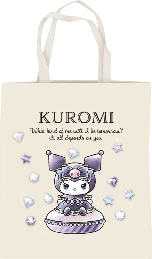 Hello Kitty Kuromi Diamond vászontáska, bevásárlótáska 44 cm
