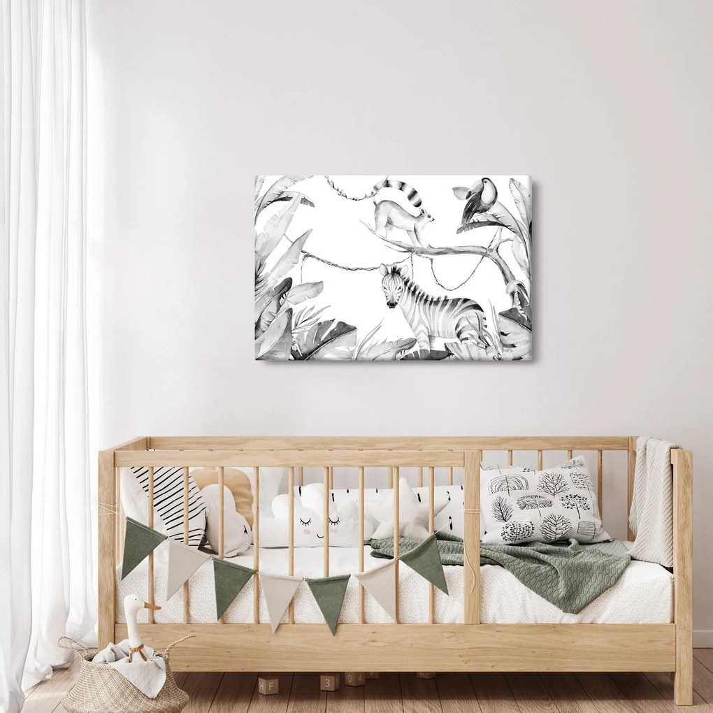 Kép - Akvarell dzsungel (90x60 cm)